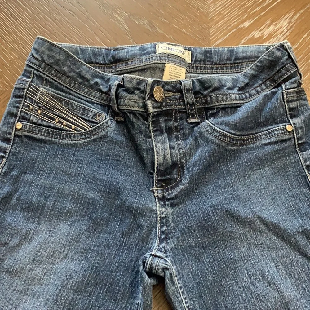 Cherokee blue medium wash denim straight jeans Size 10